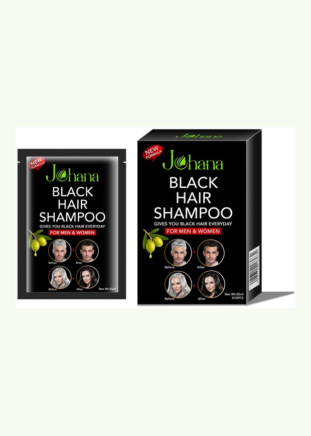 Black Hair Shampoo packaging