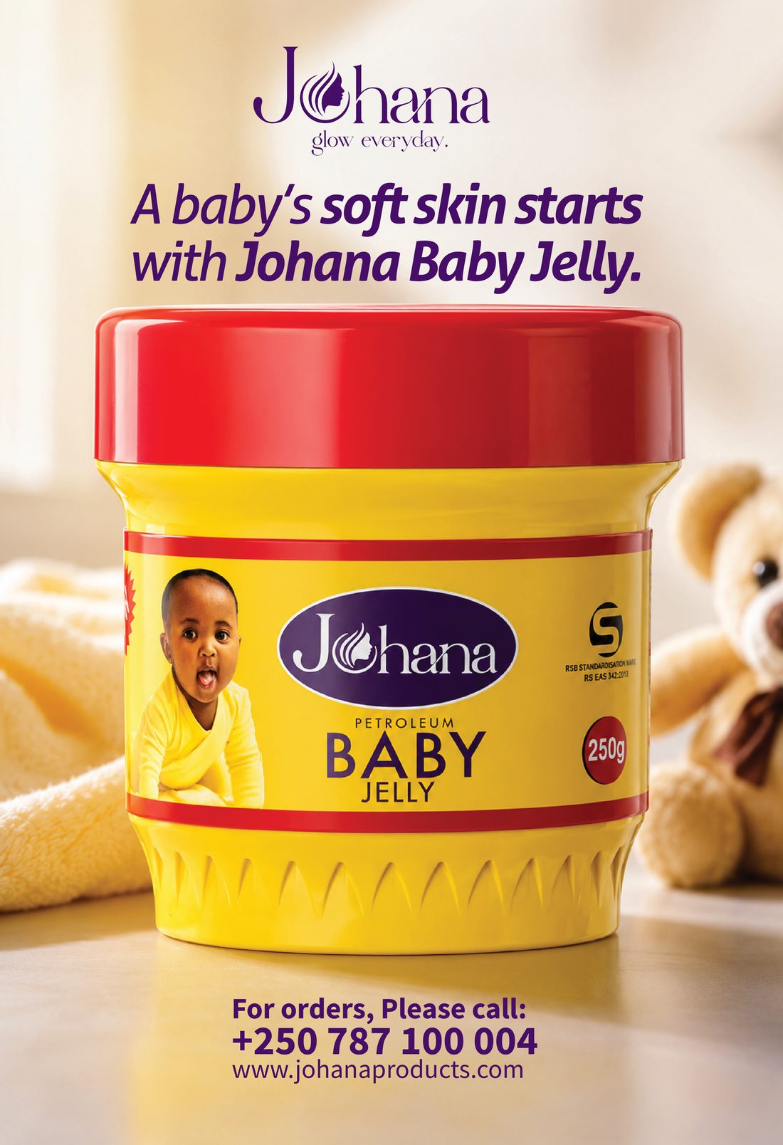 Petroleum Baby Jelly — A baby's soft skin starts with Johana.